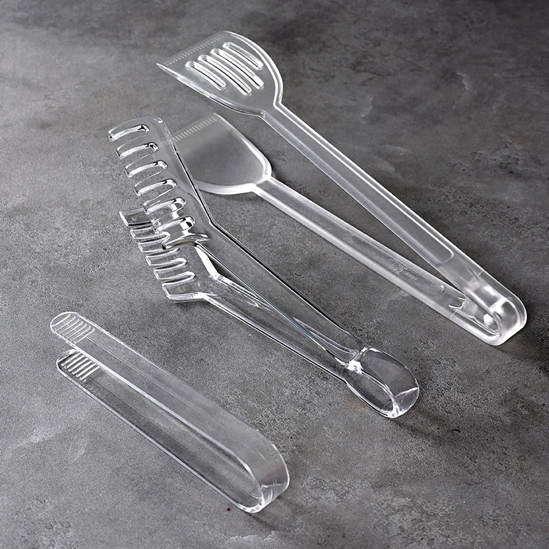 16cm Plastic BBQ Salad Tools Frying Candy Food Serving Tongs Barbecue Clip Clamps Cake Server Food Tong Clip Reusable PC
