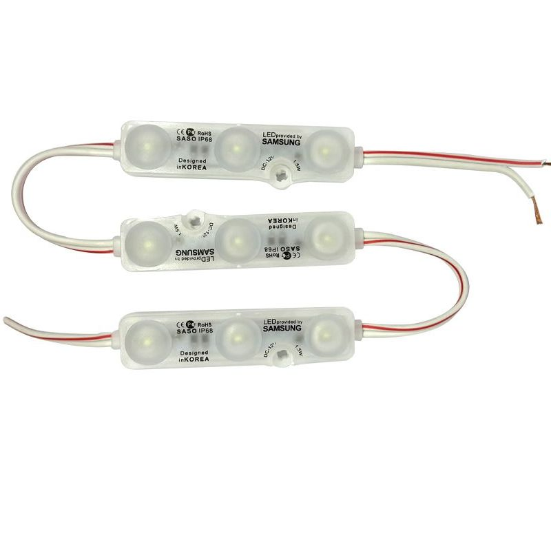 Светодиодный модуль 12V 3LED 5730, 1.5Вт