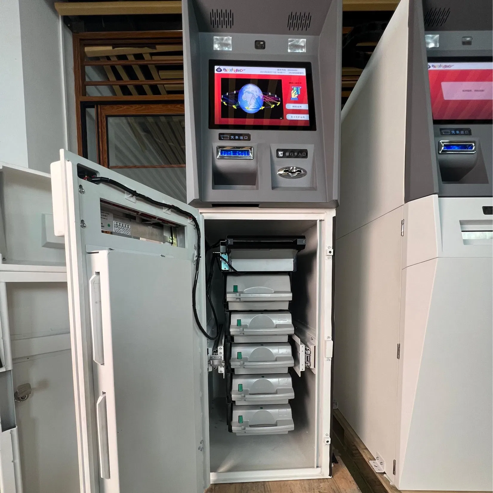 Automatic High Speed Metal Cash Dispenser ATM Kiosks Self Service Cash Withdraw Machine for Banking