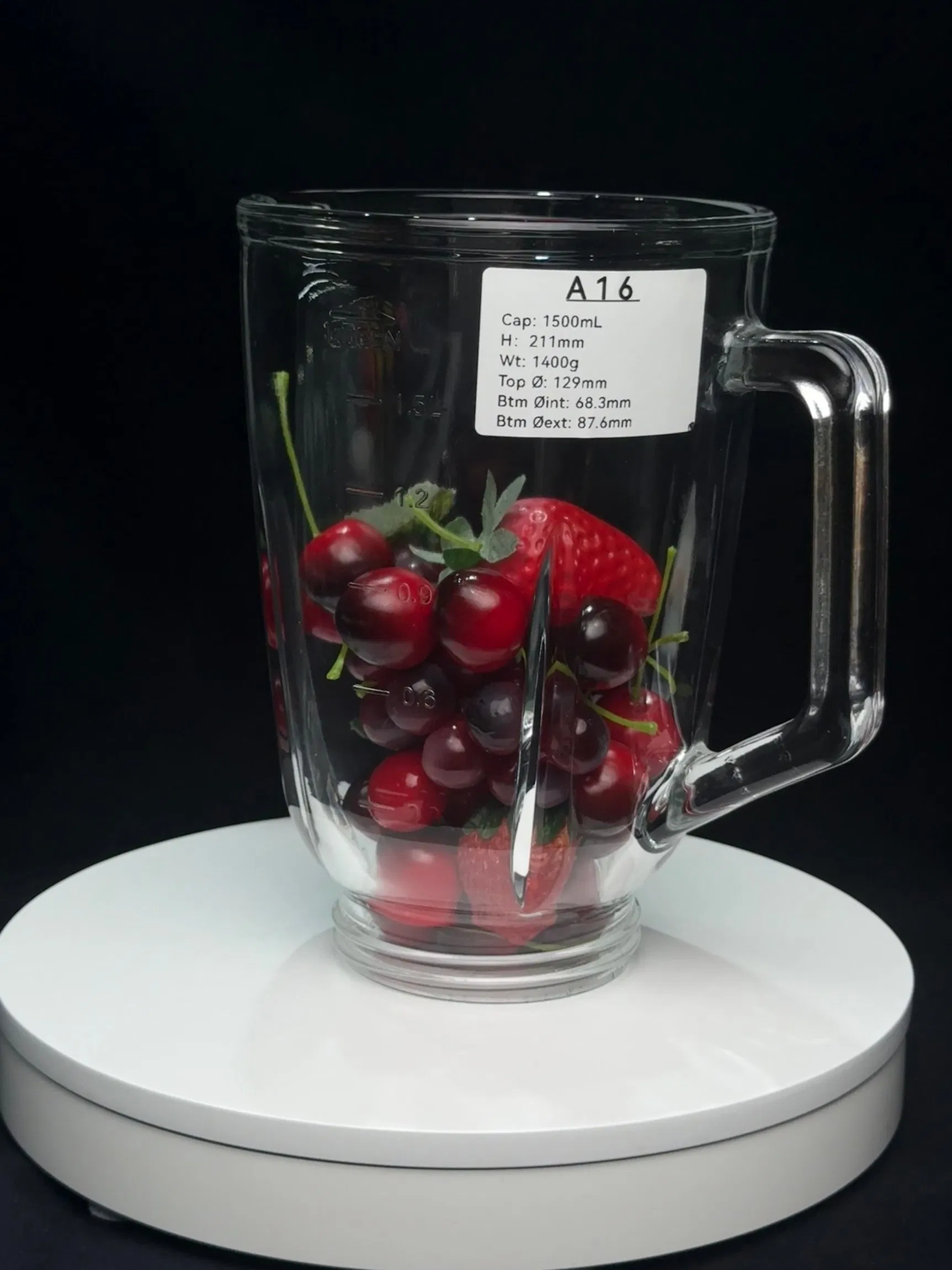 Universal Glass Blender Jar Replacement Part with Strong Stability and Long Service Life