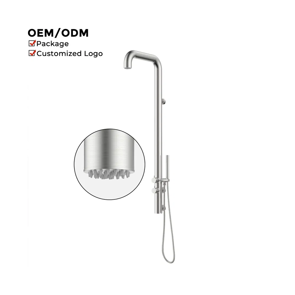 Premium Stainless Steel Outdoor Shower Column with Rainfall Jet