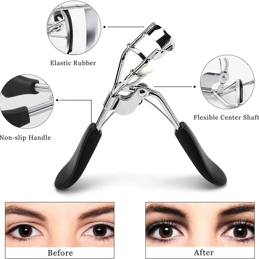 Portable Wide Angle Stainless Steel Manual Eyelash Curler