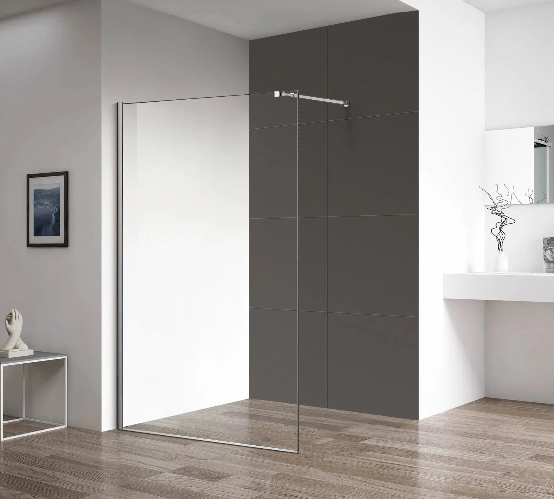 Stainless Steel Mini Hinge Bathtub Shower Enclosure