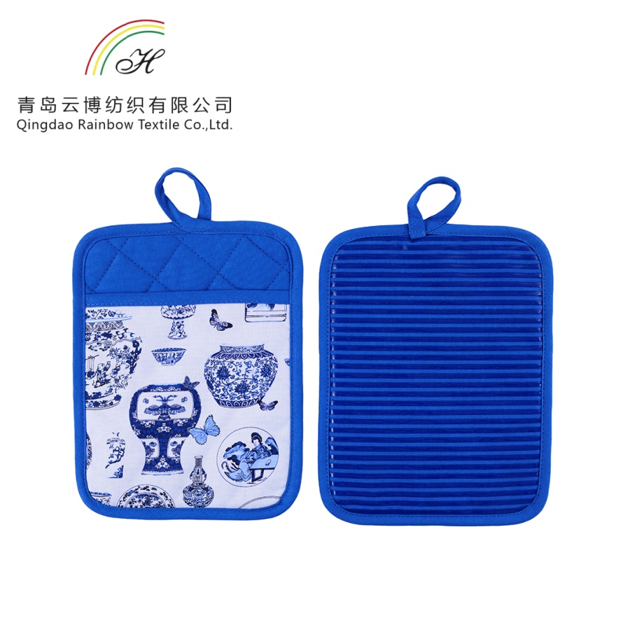 Non-Slip Thermal Insulation Silicone Kitchen Mitt Printing Silicone Pot Holder