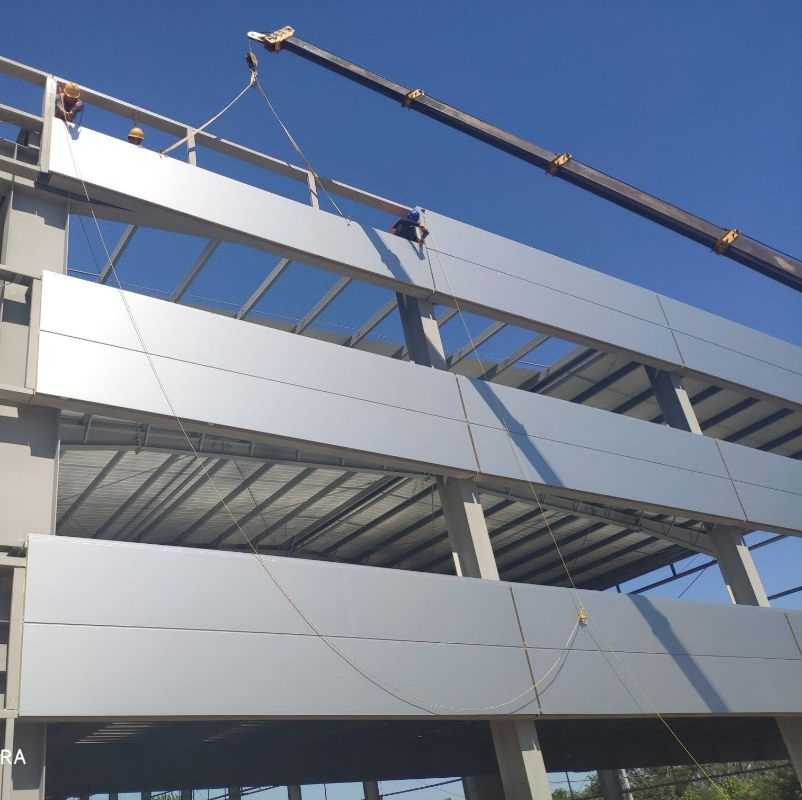 Polyurethane-Edge-Sealed Rock Wool Wall Sandwich Panels Wall and Roof Panels