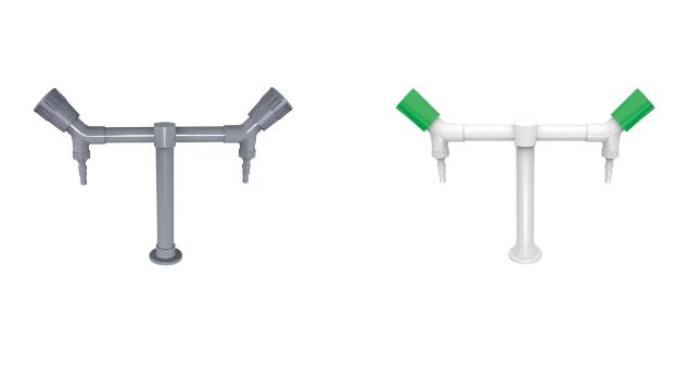 Лабораторный кран двухрычажный настольный