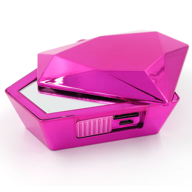 Beautiful Shining Mirror Diamond Power Bank for Cellphone