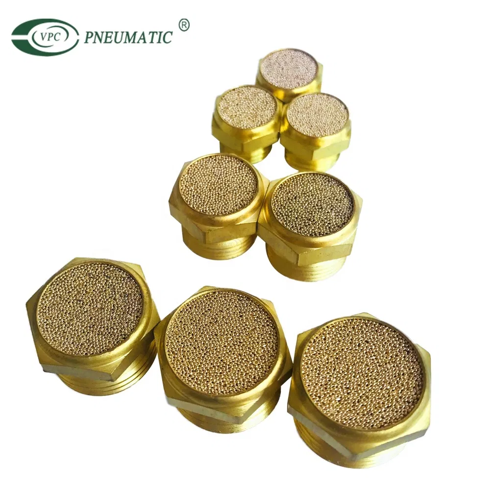 Пневматический глушитель воздуха с латунной резьбой