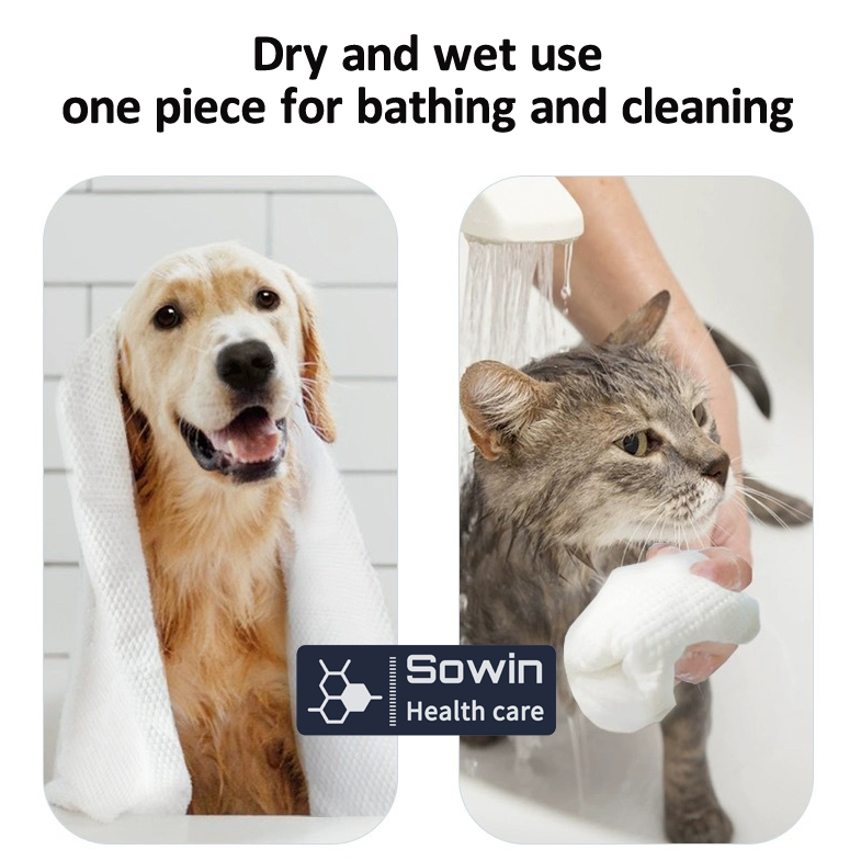 Miflame Portable Disposable Small Dog Towel Bath Towels for Pet
