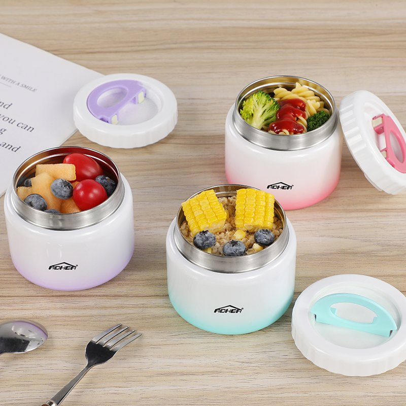 Aohea Easy to Carry 304 Stainless Steel Insulated Food Jar Food Container