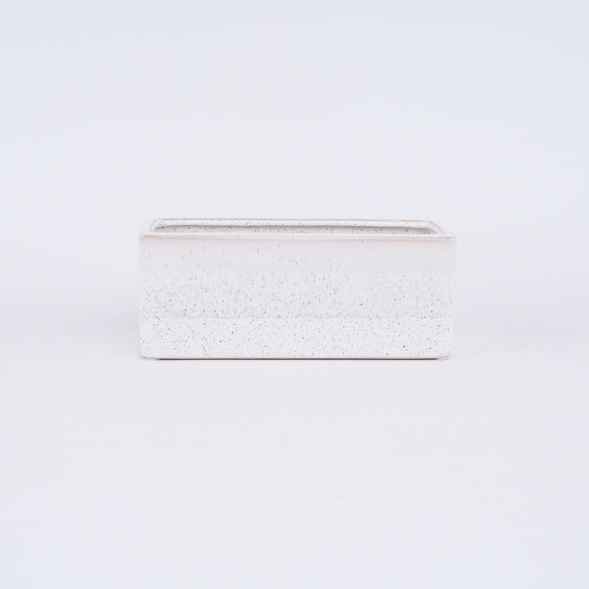 Набор кашпо керамических прямоугольных зеленых