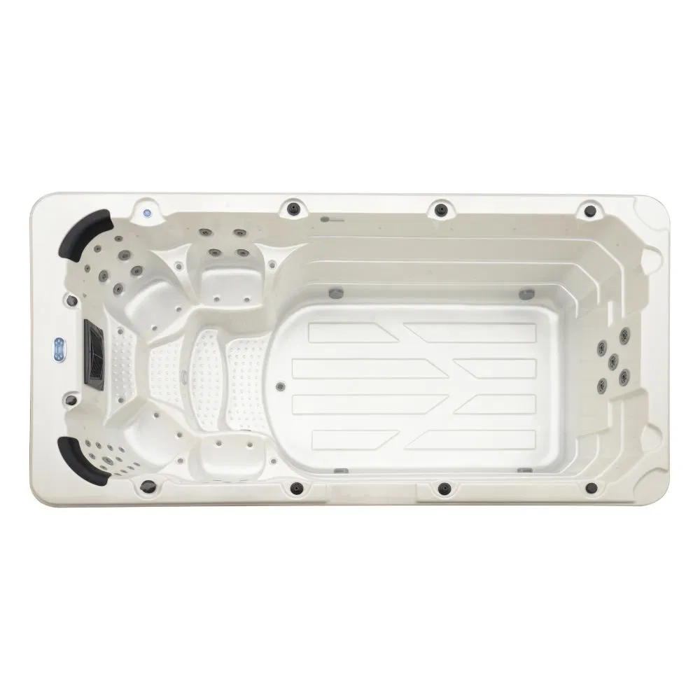 4.3m Above Ground Acrylic Endless Swim Pool SPA Pools Large 4-Person Luxury SPA with 47 Jets & Swim System