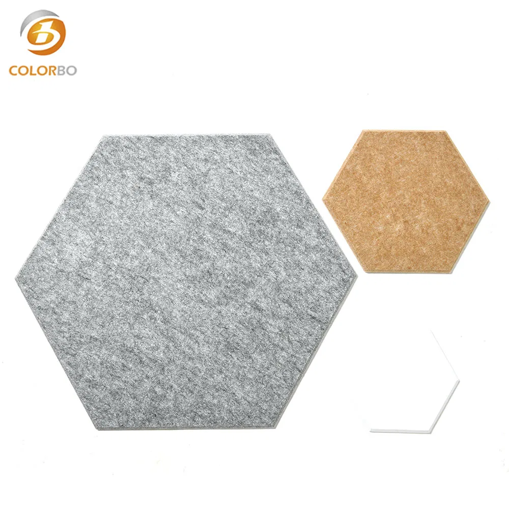 Hexagon 12 Pack Acoustic Panels Beveled Edge With Acoustic Materials