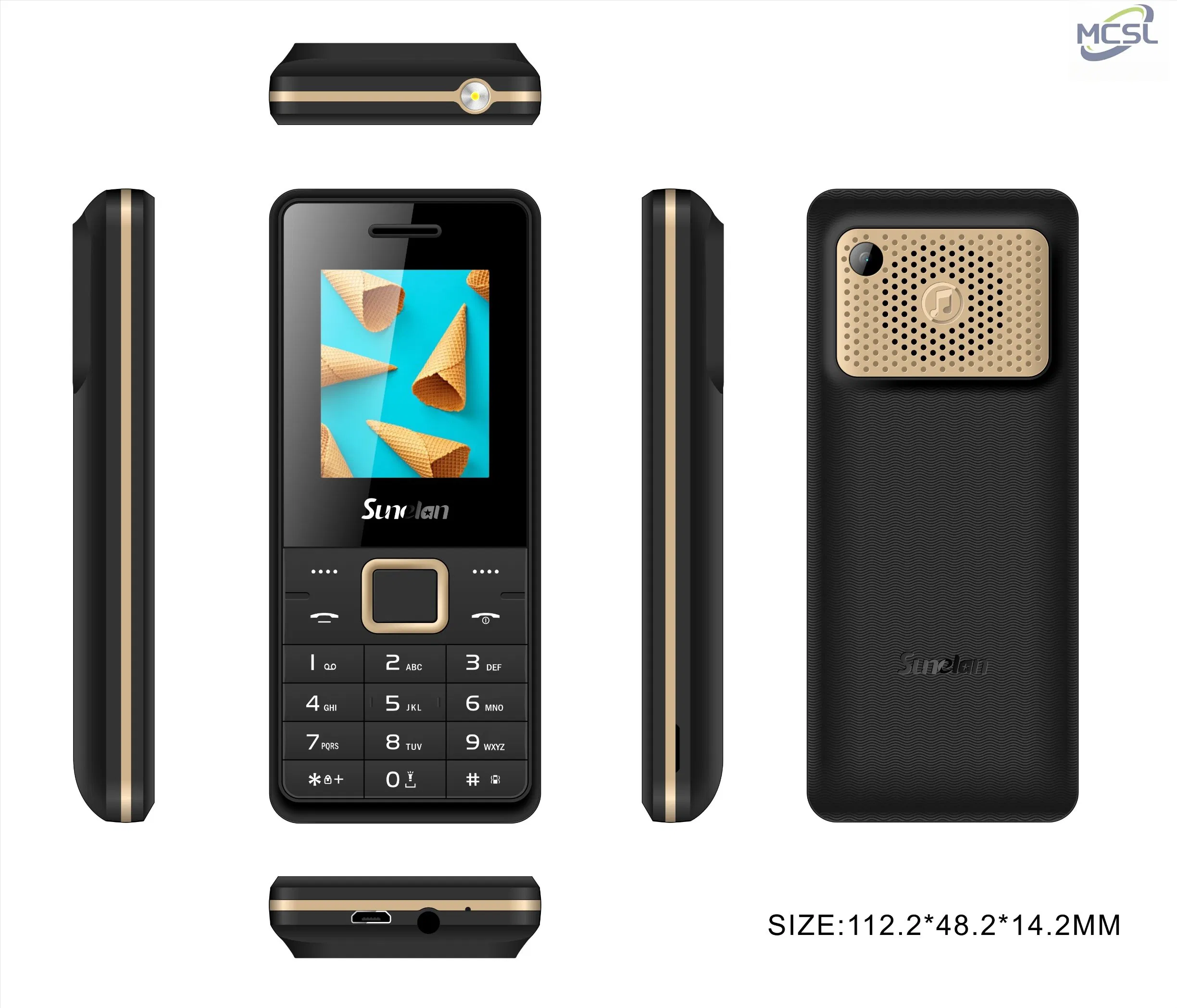 Кнопочный телефон Sunelan S102 с мощным аккумулятором