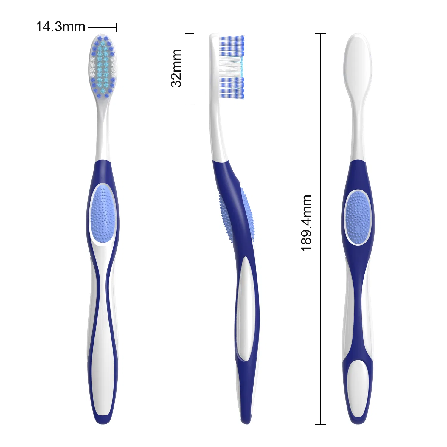 Hot Selling Soft Bristle Adult Tooth Brush Anti-Slip Grip Handle Toothbrush Mold