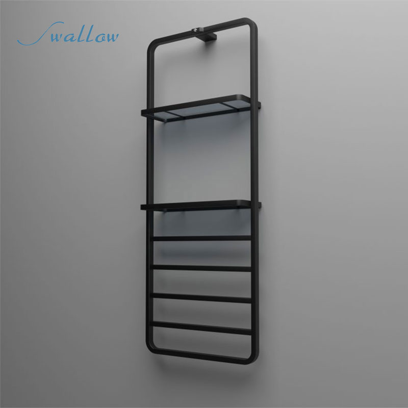 Electric Towel Rack with Thermostat Heating Hotel Equipment Bathroom Double Shelf