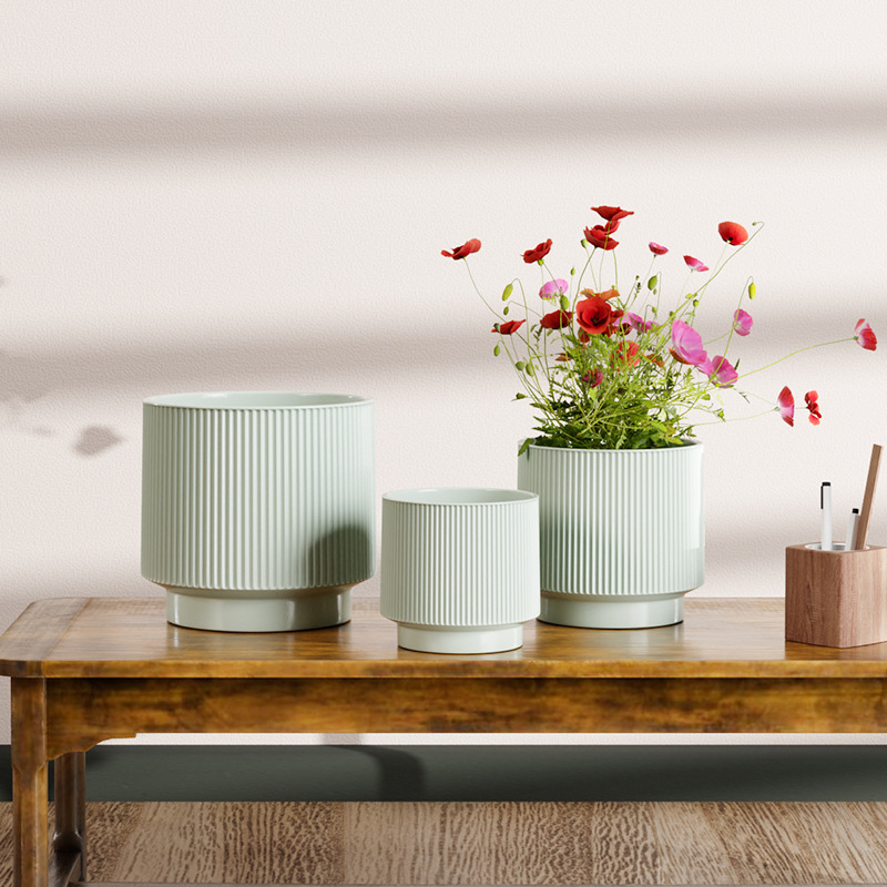 Набор горшков керамических Моранди скандинавский стиль