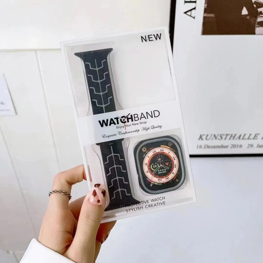 Watch Band with Cover Case Silicone Straps for iWatch Apple Watch Series 8 Fashion