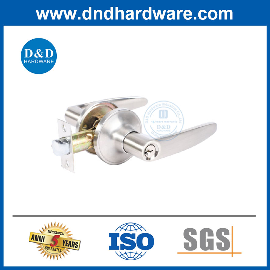 China Supplier Tubular Single Cylinder Lever Handle High Safety Interior Door Lockset