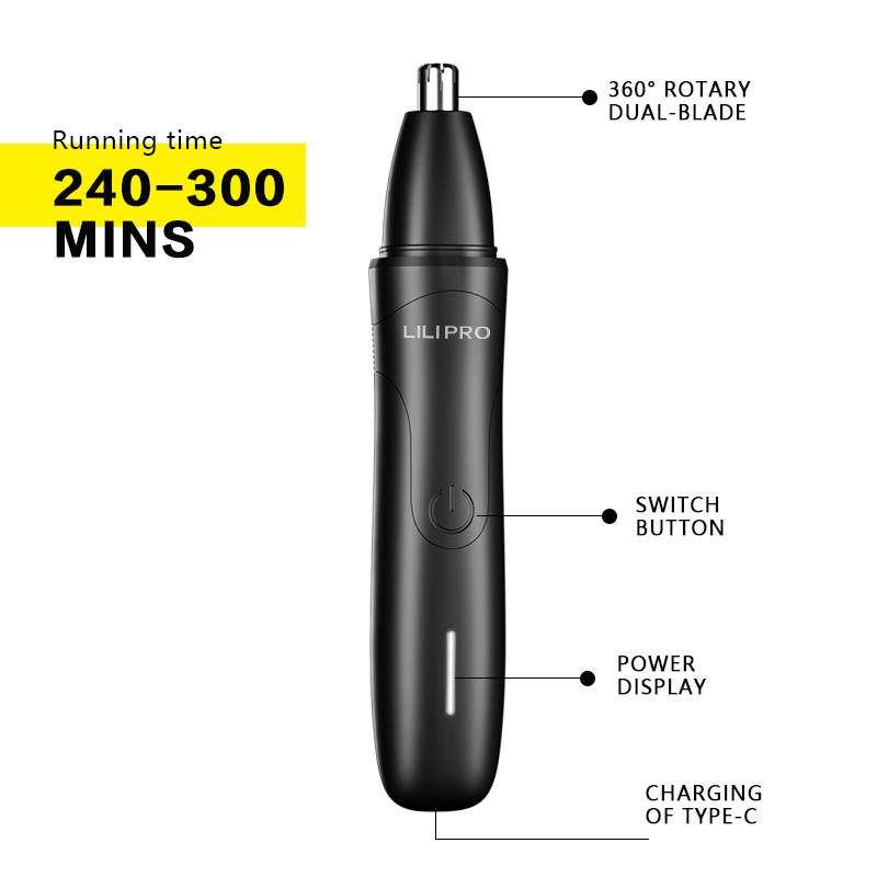 Mini Electric Nose Hair Trimmer Nasal Hair Scissors Nostril Shaver