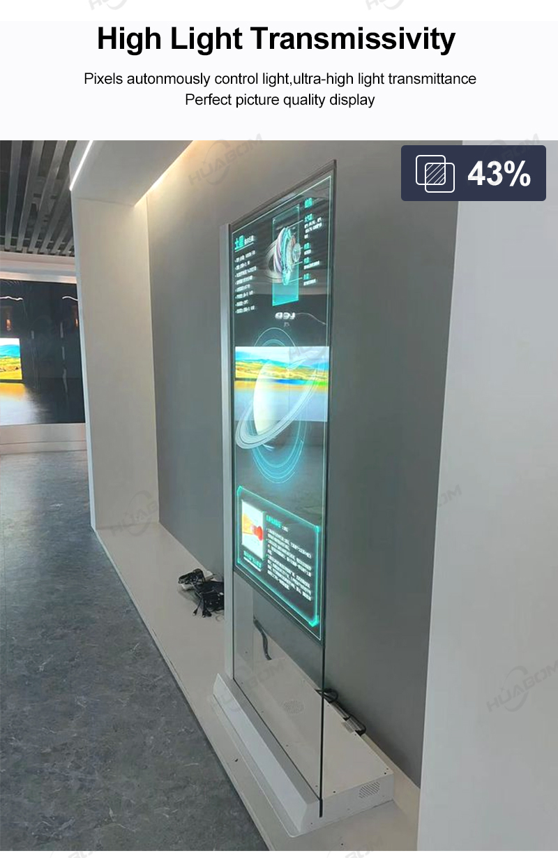 30-дюймовый ультратонкий прозрачный OLED-экран для цифровой рекламы