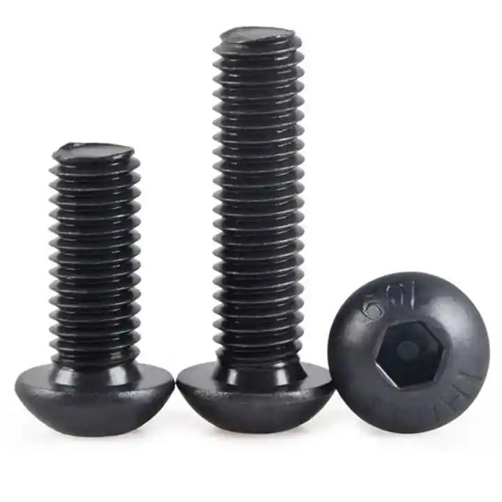 Alloy Steel ISO7380 Black Oxide Hex Socket Button Screw Grade 10.9 12.9
