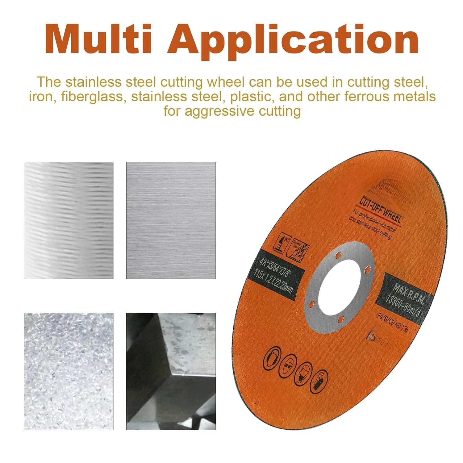 4.5" Cutting Wheel for Metal Stainless and Steel Ultra Thin Cut-off Wheel for Angle Grinders