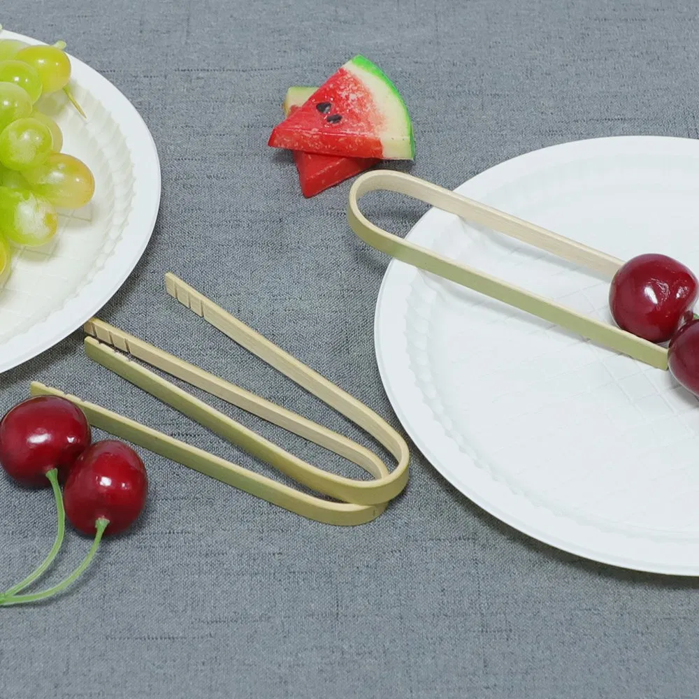 2024 New Arrival Eco-Friendly 16cm Disposable Bamboo Bread Toaster Clip Wholesale Bamboo Tong