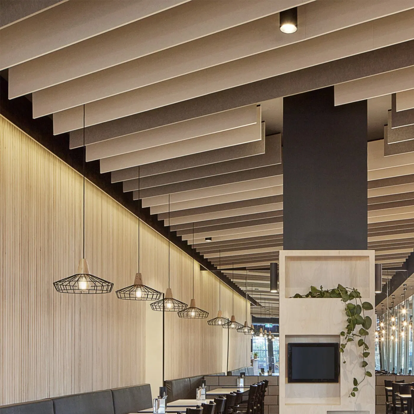 Polyester Baffle Eco-Friendly Polyester Acoustic Panel Ceiling Tiles Baffle Acoustic