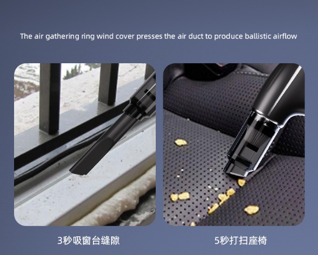 Brushless Car Vacuum Cleaner Handheld Car Home Dual-Purpose Wireless Charging Portable Blowing Suction Integrated Dry and Wet Pet Hair Suction