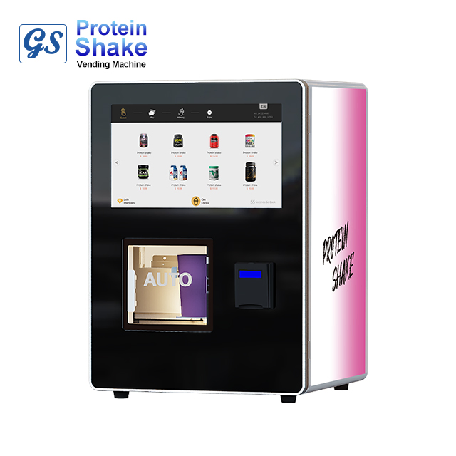 Desktop Protein Shake Powder Coffee Vending Machine Self-Service Beverage Vending with 18.5-Inch Touch Screen for Gym Fitness with Independent Stirring System