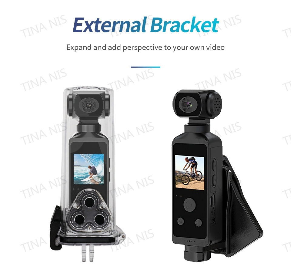 4K Ultra HD Pocket Action Camera 270 Rotatable Vlog WiFi Mini Sports Cam Waterproof Case Helmet Travel Bicycle Driver Recorder