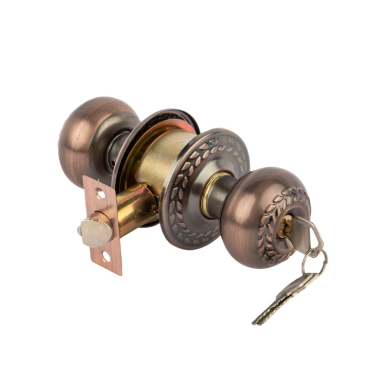 5798 Knob Lock Interior Iron /Aluminium/ Mortise Lock New Lever Exterior Front Door Lock Hardware Handle and Deadbolt Door Handle Cylinder Round Lock Body