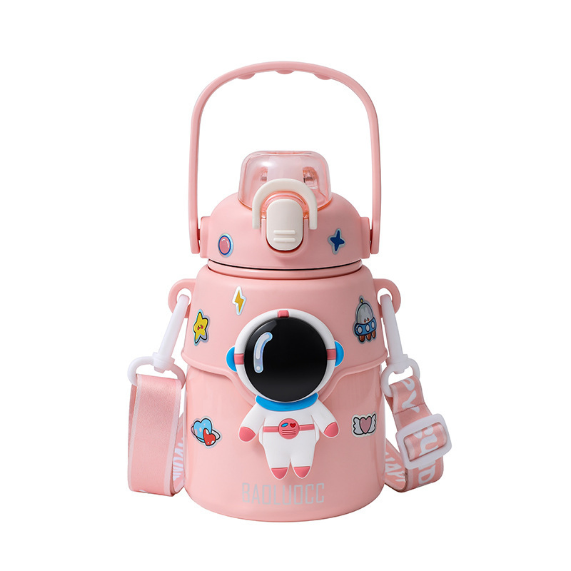 Children's Space Astronaut Portable Big Size Thermos Bottle Boy Girl Thermos Water Bottle Kids Vacuum Bottle 316 Stainless Steel School Bottle Wholesale Price