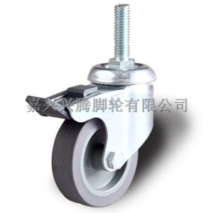 China Professional Manufacture 3inch Grip Stem Swivel Caster Wheels with Thermoplastic Rubber Wheel