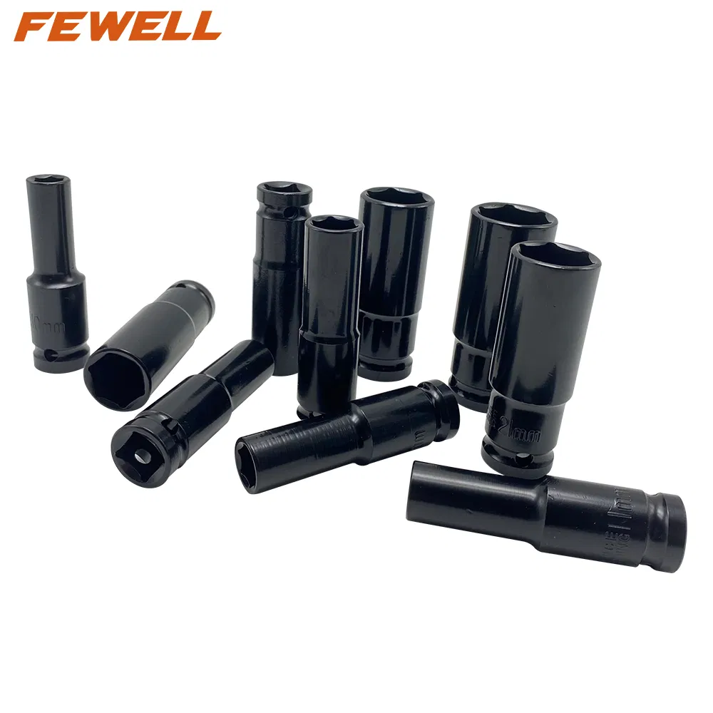 10PCS 1/2 Box Hex Wrench Head Spanner Deep Socket Set Car Repair Tool Ratchet Air Impact Driver Deep Sockets