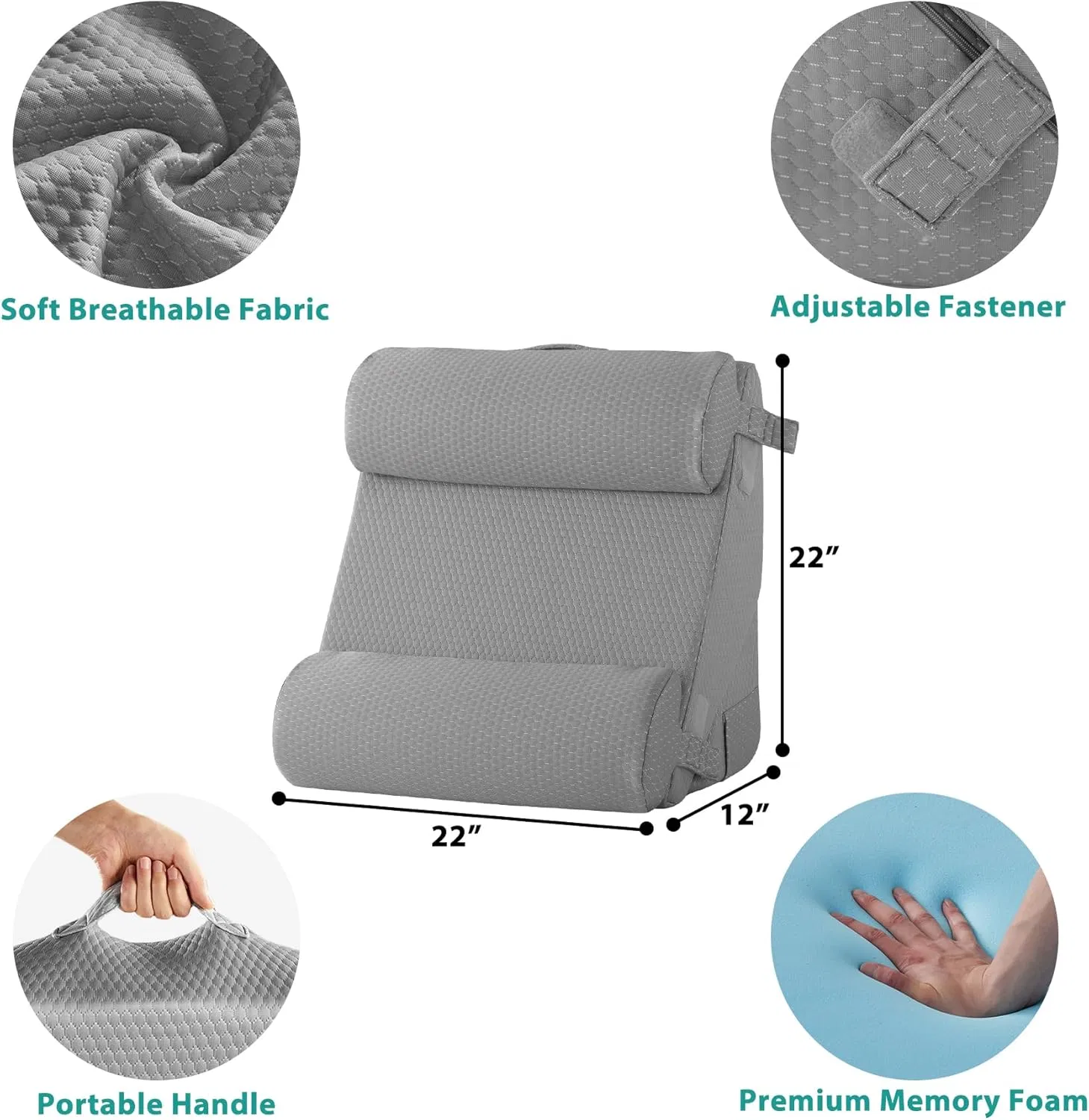 Adjustable 4PCS Bed Wedge Pillow Memory Foam Wedge Pillow for Body