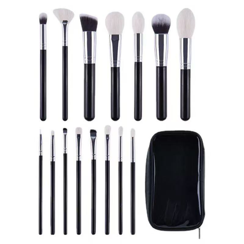 Cross-Border Factory Direct Wholesale Eyeshadow Foundation 15PCS Makeup Brush Set