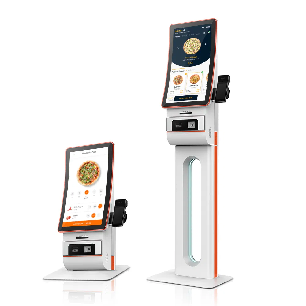 23.6-Inch Curved Touch Screen Self-Ordering Machine Factory Direct All-in-One Indoor Self-Payment Terminal Kiosk