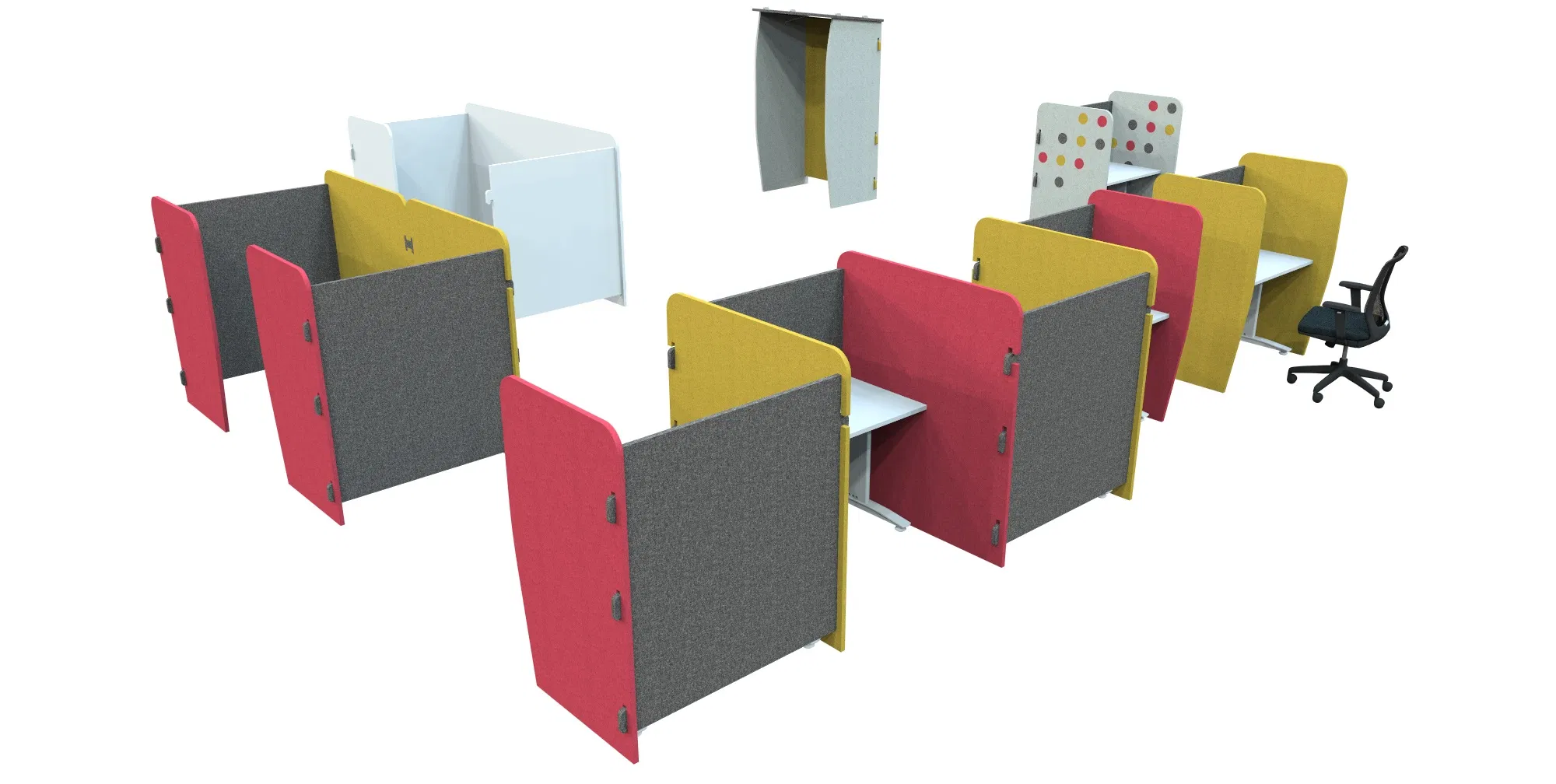 Office Partition Wall Material Office Desk Partition Acoustic Panel Desk Divider Screen