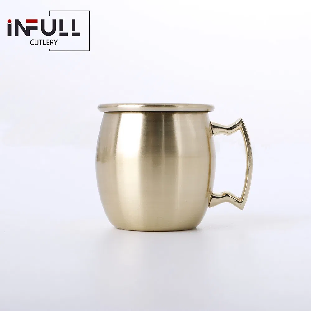 Wholesale Bar Drinking Tools Wine Mugs Mini Copper Plated Drum Cup