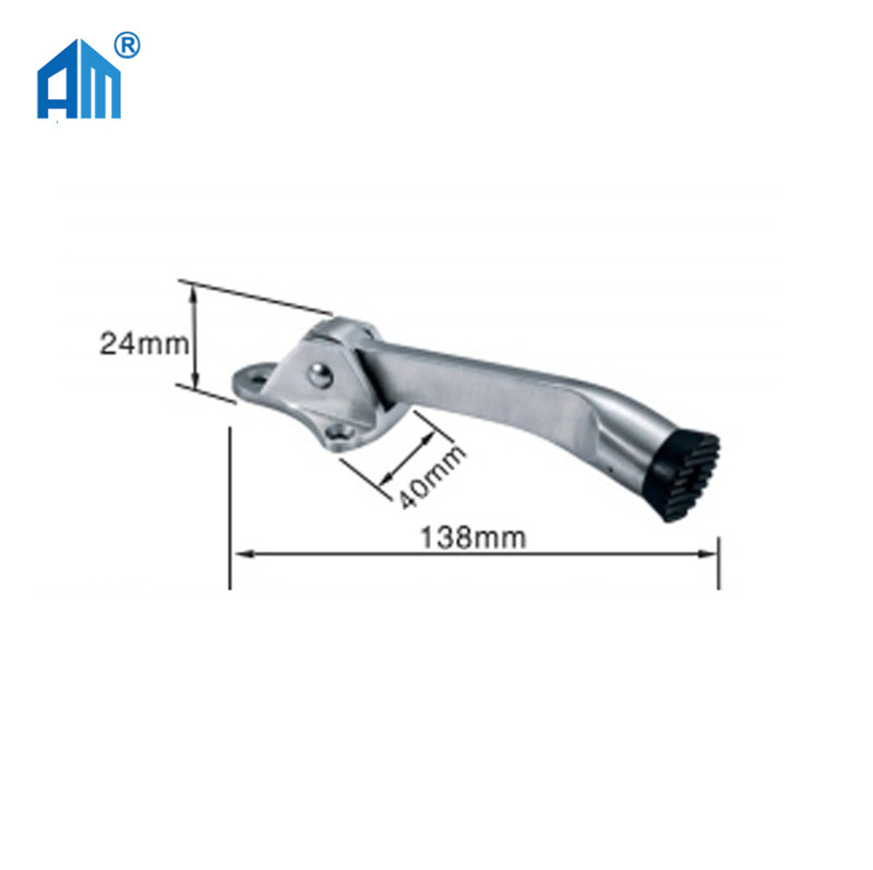 Kick Down Door Stop Zinc Flip Down Door Holder Door Stopper