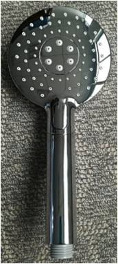 Super Booster 3 Functions Totally Chrome Bathroom Sanitary Hand Held Shower Head with Button New Release for American Style