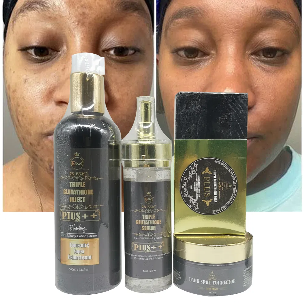 High Quality Skin Care Products Organic Glutathione Cream Soap Body Lotion Whitening Double Glutathione Super Skin Whitening Set