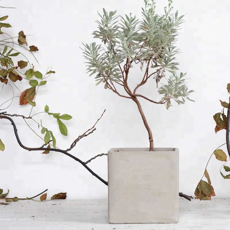 Горшок бетонный квадратный Зеленый сад