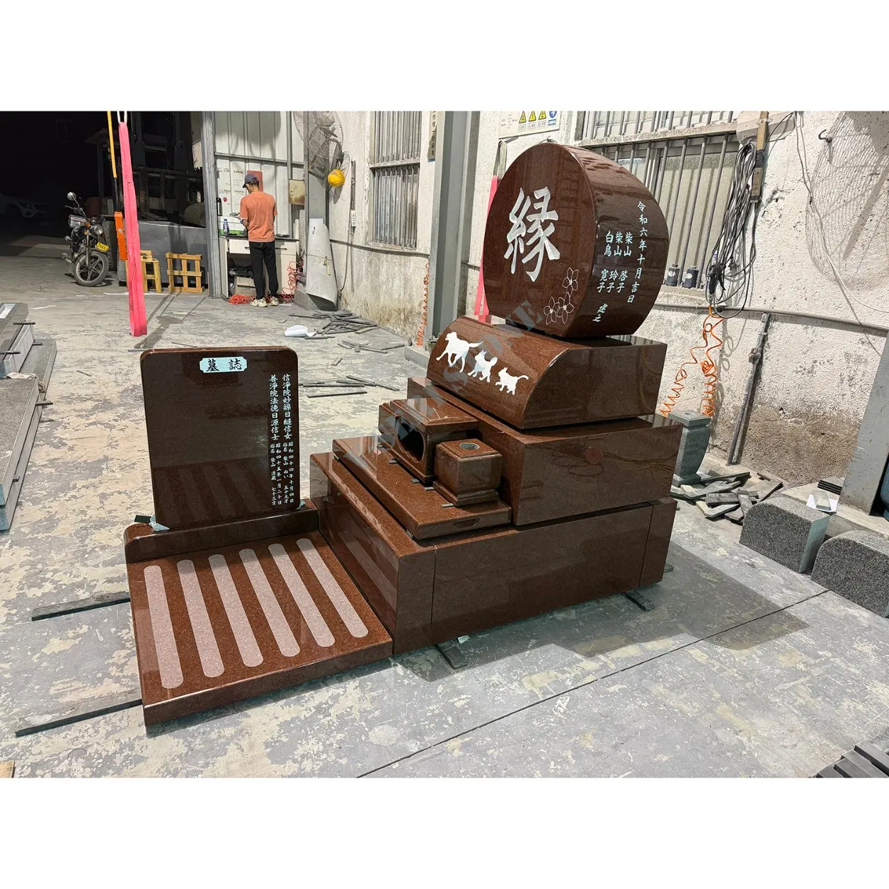 Elegant Granite Grave Markers Headstones for Japanese Memorials Custom Finishes Available