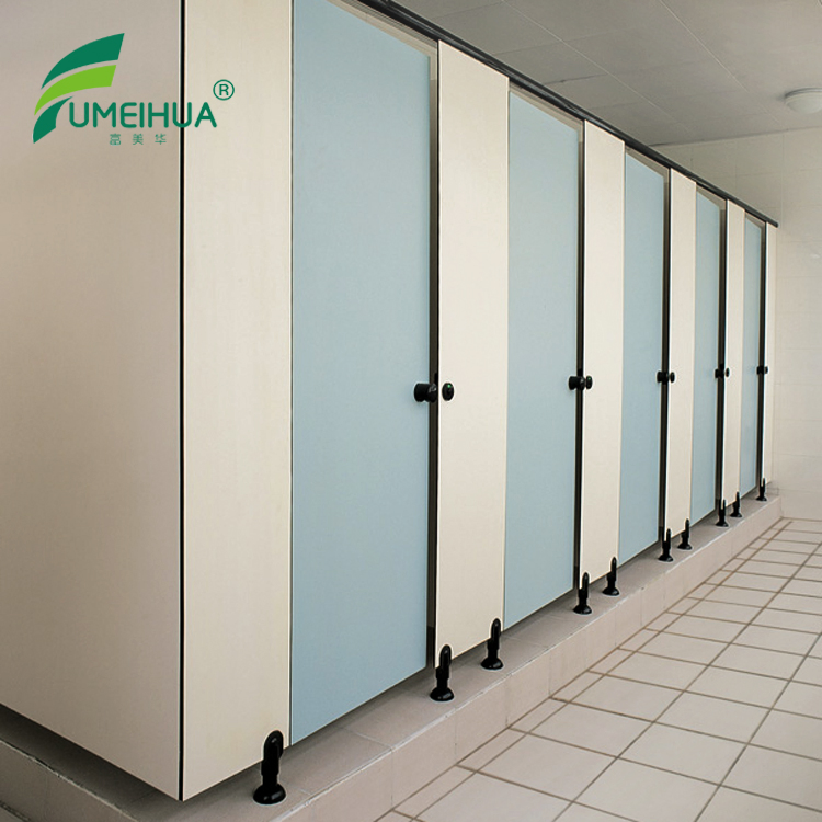 High Quality No Bend Public Toilet Partition with Compact HPL Material