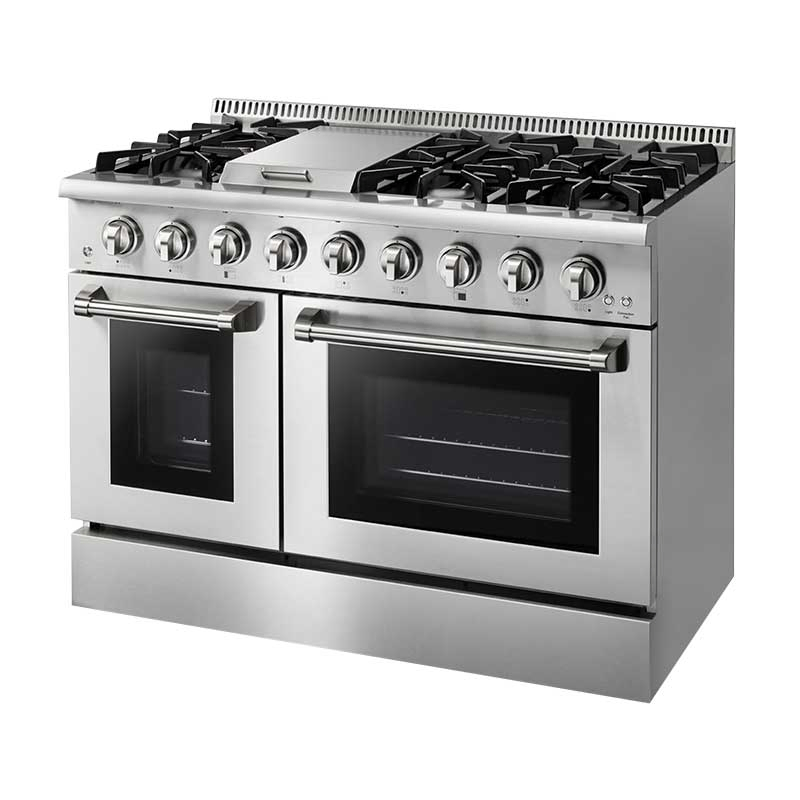 48 Inch 6 Burner Griddle Freestanding Gas Range Stove with CSA (HRG4808U)
