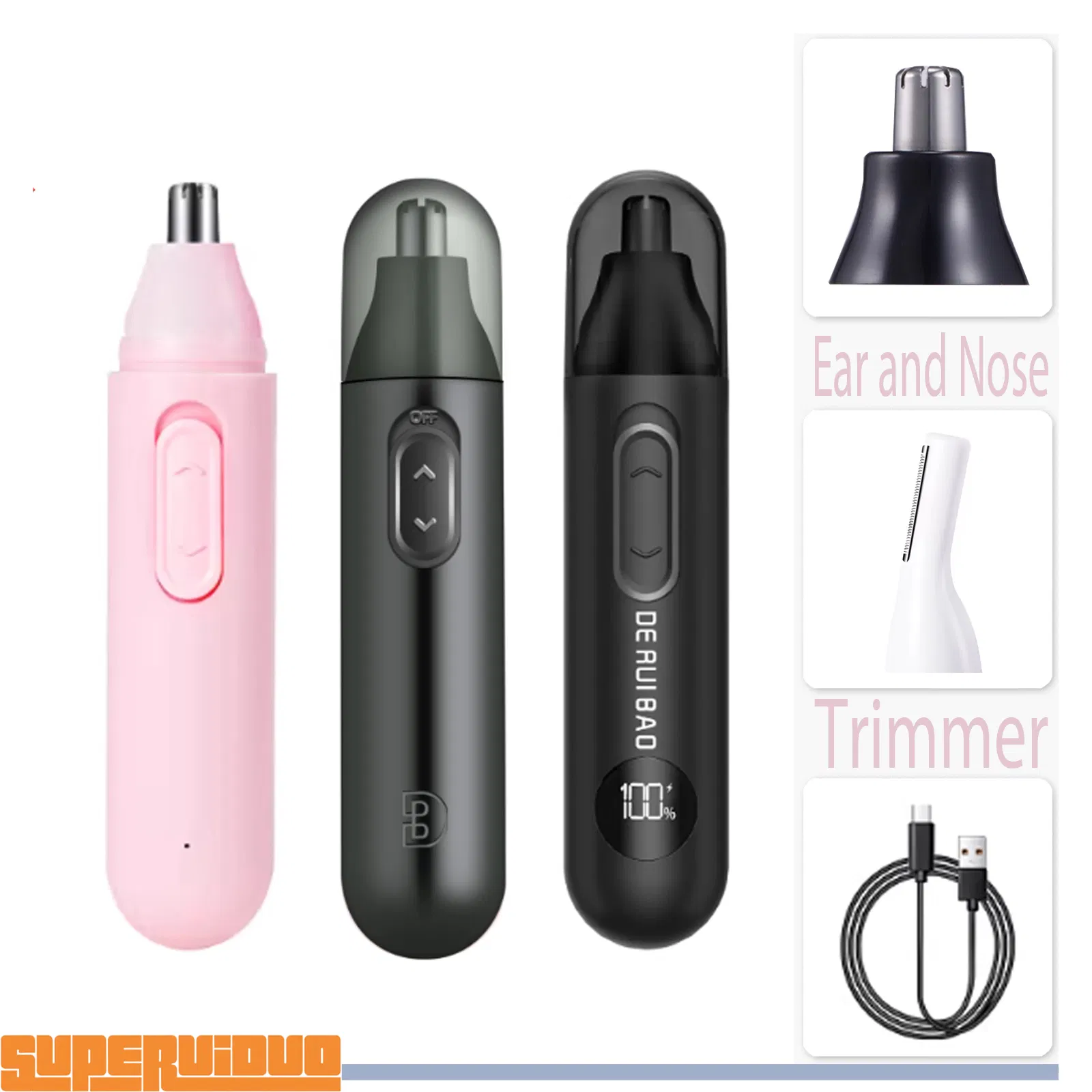 High Torque Silent Motor Daily Groomer Ear and Nose Trimmer