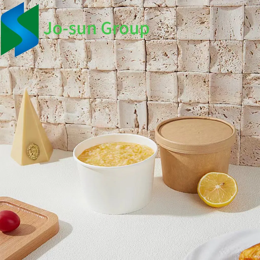 Jo-Sun Ice Cream Sundae Cups Disposable Paper Dessert Bowls Yogurt Bucket Soup Bowls Hot or Cold Food Cups for Party